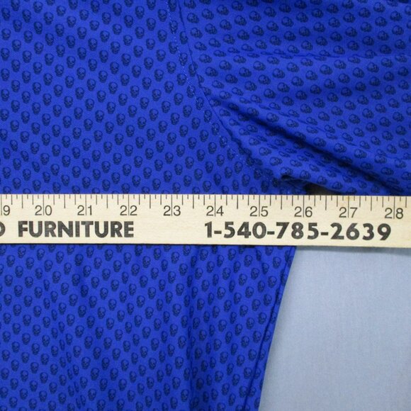 Peter Millar Crown Summer Comfort Polo T-Shirt Skull Design Blue Men Size | XL - Picture 6 of 10